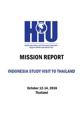 Mission Report: INDONESIA STUDY VISIT TO THAILAND
