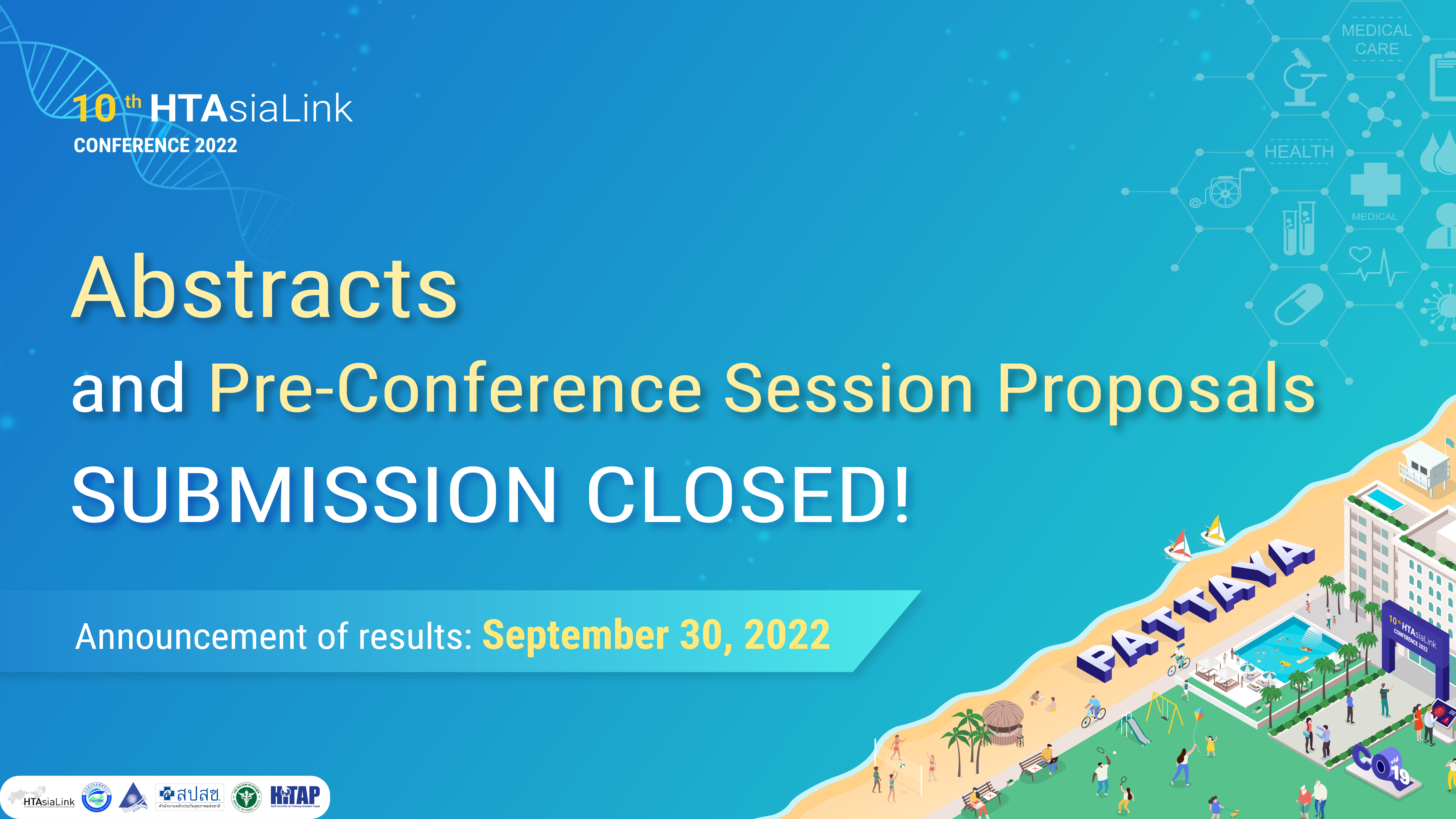 HTAsiaLink Annual Conference 2022: Abstracts and Pre-Conference Session Proposals Submissions are Now Closed!
