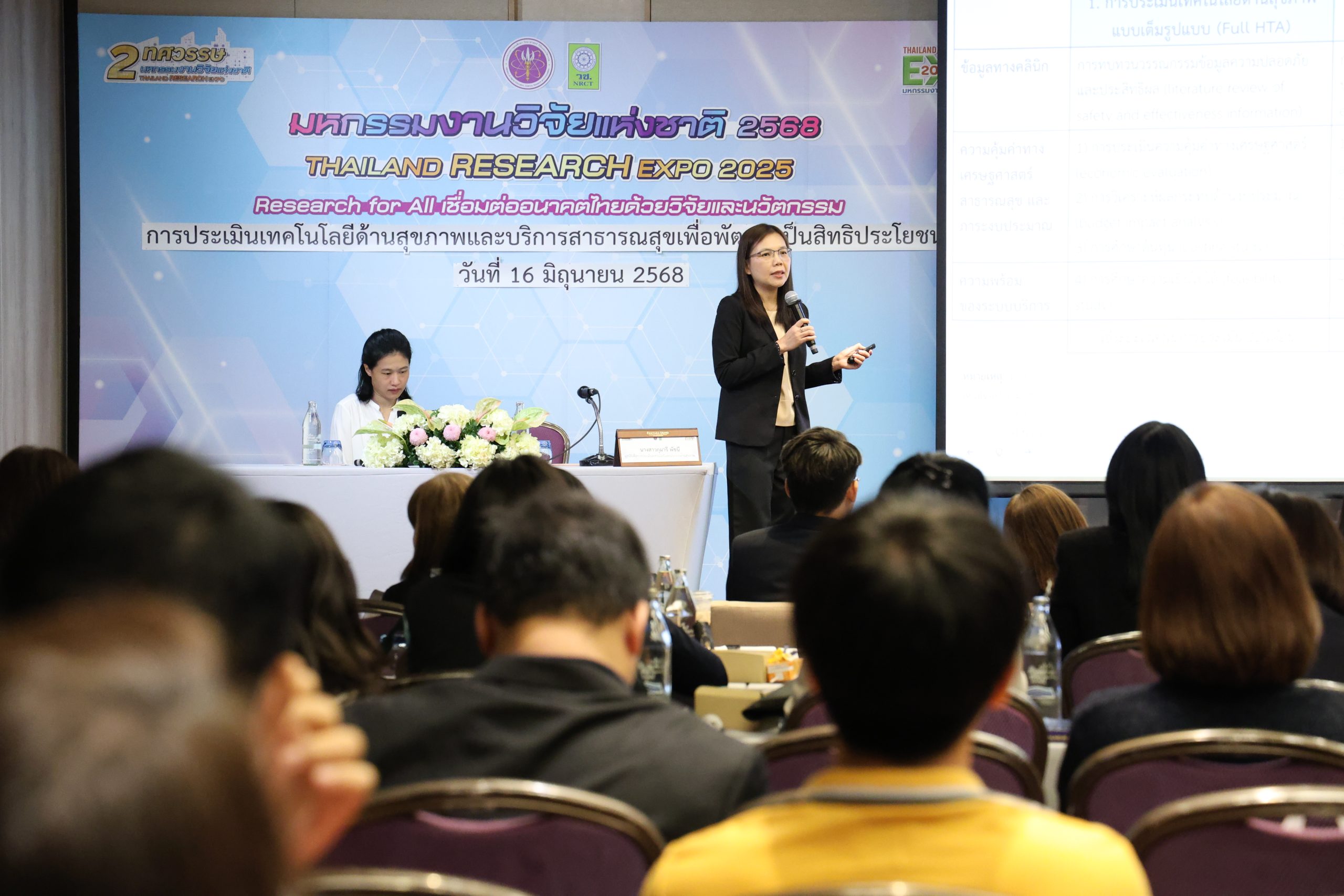 คุณกุมารี พัชนี ได้รับเชิญเป็นวิทยากรในหัวข้อ “การประเมินเทคโนโลยีสุขภาพและบริการสาธารณสุขเพื่อพัฒนาเป็นสิทธิประโยชน์”