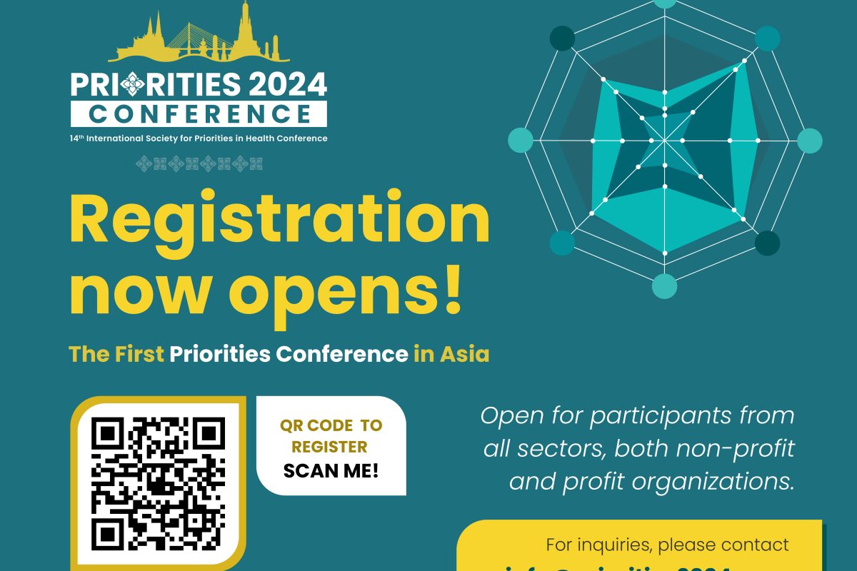 HITAP is Honored to Host the Upcoming “14th Priorities 2024 Conference” in Bangkok, Thailand, on 8-10 May 2024