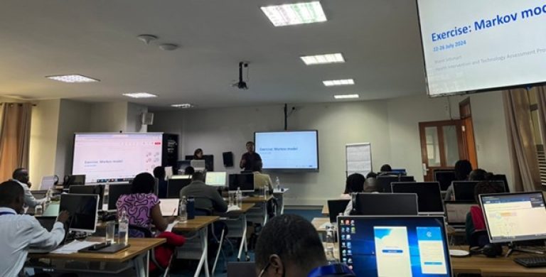 Figure 3: Facilitators guided the participants and demonstrated the Markov Model exercise.