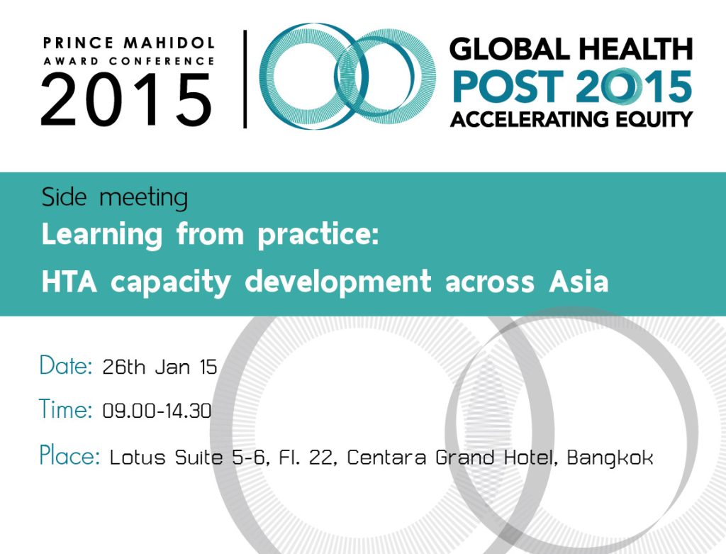 HITAP joins with partners to organize a side meeting on Learning from ...